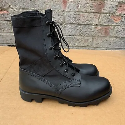 New British Army Surplus Issue Wellco Black Jungle Combat Boots Leather Nylon • $96.70