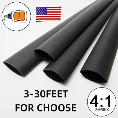 Dual Wall Heat Shrink Tube-4:1 Ratio Adhesive Glue Marine Lot HeatShrinkBuddy US • $6.45