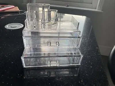 Acrylic Transparent Make Up Jewellery Box Container • £5.99