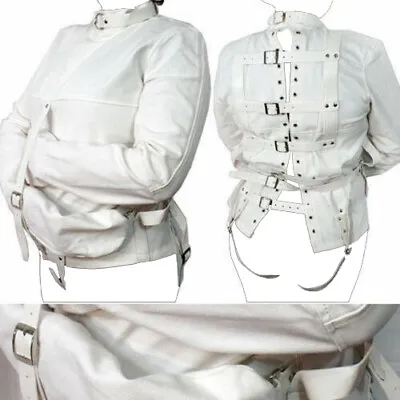 US Asylum Straitjacket Straight Jacket Costume Body Harness Armbinder Clubwear • $37.33