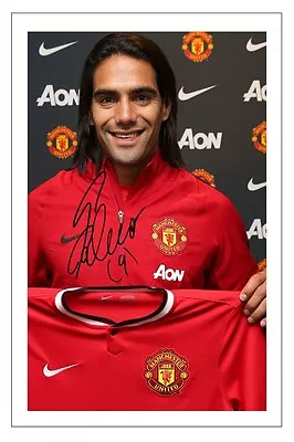 Radamel Falcao Man Utd Manchester United Signed Photo Print Autograph • £6.90