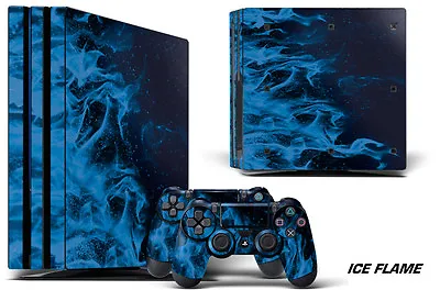 $15.61 • Buy Skin Decal Wrap For PS4 Pro Playstation 4 Pro Console + Controller Stickers ICE