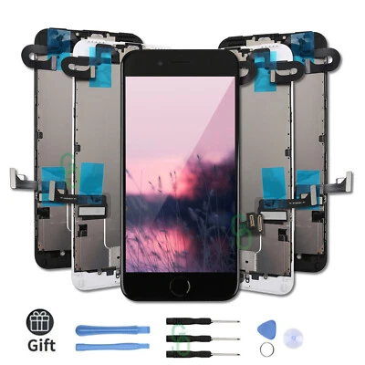 For IPhone 7 8 Plus LCD Screen Replacement Touch Digitizer+Camera+Earpiece • £19.92