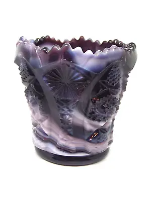 VTG Imperial Glass Carnival Purple Slag Glass Toothpick Or Votive Holder EUC • $16.85