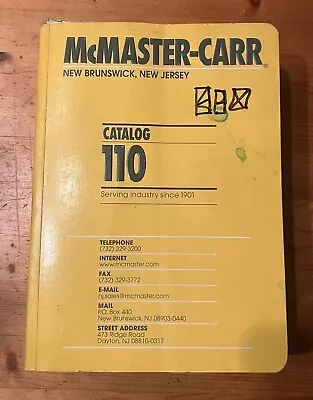 McMaster-Carr Catalog 110 Used Condition • $13