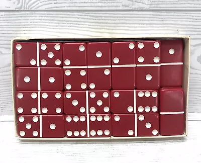 Std Marblelike Red Dominoes No. 616 Waco Texas Made In USA Vintage - (Missing 1) • $14.99