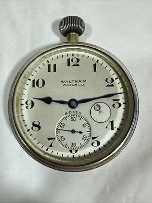 Vintage 1909 Waltham 8 Day 15 Jewel Car Clock  • $500