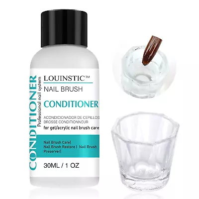 LOUINSTIC Nail Brush Cleaner And Conditioner - Quickly Clean Gel Nail Brushes & • $12.08