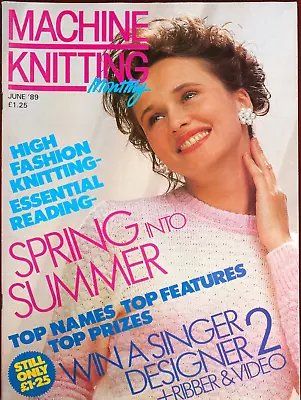 Machine Knitting Monthly Pattern Magazine 1989 June Vintage Ladies Mens Summer • £7.49