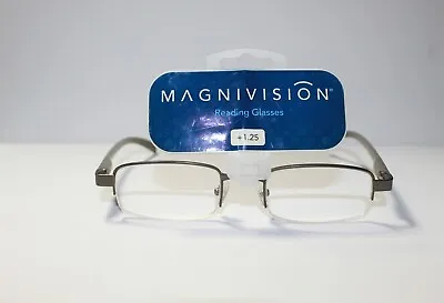 NEW!  FOSTER GRANT MAGNIVISION READING GLASSES: Gray - Emerson 1.25 • $10