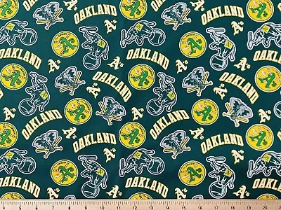 MLB OAKLAND A’s Baseball Cooperstown 1/4 Yard (9”x 44”) 100% Cotton Fabric New • $5.99