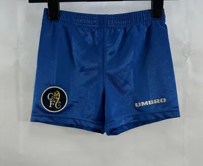 Chelsea Home Football Shorts 1997/99 Children’s 4/5 Years Umbro B712 • £19.99