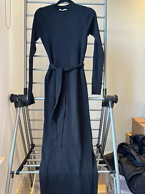 Mango Long Sleeve Jumper Dress Black Size M • £9.99