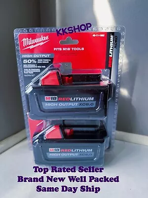 New 2024 Milwaukee M18 18V Lithium-Ion High Output 6Ah Battery 2-Pack 48-11-1862 • $158.99