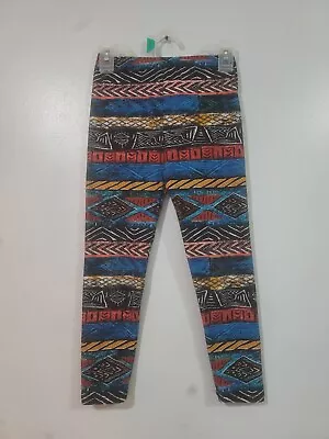 Unbranded Aztec Tribal Leggings Girls Size S Multicolor Stretch Elastic Waist • $7.60