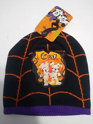 Disney Mickey Minnie Mouse Beanie Knit Cap Hat Fall Winter Halloween BOO! NWT • $5