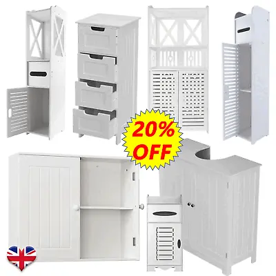 Bathroom Under Sink Cabinet Basin Storage Cupboard Vanity Unit Furniture White • £21.02