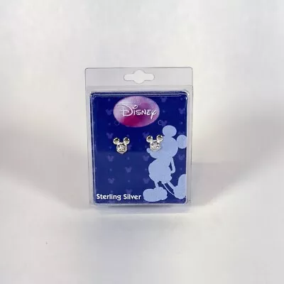 Sterling Silver Mickey Mouse 3D Earring Studs.  Original Package - Never Worn! • $24.95