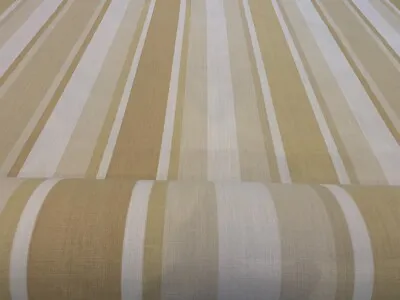 £24.99 • Buy Laura Ashley Awning Stripe Gold Fabric (per Metre) 😊