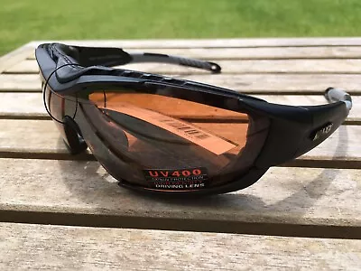 Maxx HD Motorcycle Sunglasses Black Brown Lens Foam 2.0 Padding ATV A1 • $19.85