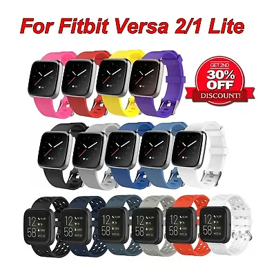 For Fitbit Versa Band Versa 2 1 Lite Strap Replacement Silicone Buckle Sports • $3.90