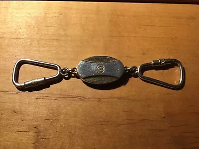 Vintage GUCCI Interlocking Keychain Key Ring Double Keyring Gold Tone Italy • $9.99