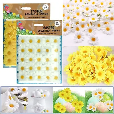 25-50heads Artificial Daisies Fake Flowers Easter Craft Wedding Party Home Decor • £5.66