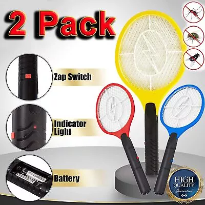 £10.95 • Buy 🔥2x Bug Zapper Racket Electric Fly Killer Wasp Mosquito Insect Pest Swatter Bat