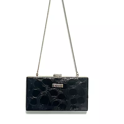 MICHE Women's Black Hard Shell Clutch Evening Bag Handbag Wallet Organizer • $20.99