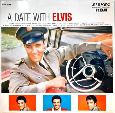 NM/EX ELVIS PRESLEY A Date With Elvis VINYL LP Germany 1970 Stereo • $27.34