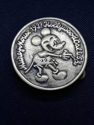 Mickey Mouse 1937 Hollywood Cal USA Belt Buckle ~ Ships FREE • $25
