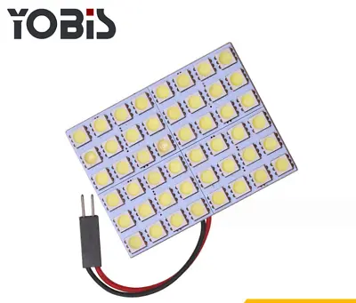 White Panel Map Light 48 SMD 5050 LED+Interior Bulb+T10+BA9S AdapterDome Lamp • $6.90