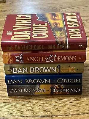 Lot Of 5 HARDCOVER Dan Brown Books ROBERT LANGDON Series • $15.99