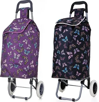 47L Hoppa Lightweight Folding 2 Wheeled Shopping Trolley Cart Bag Shopper Case  • £24.99