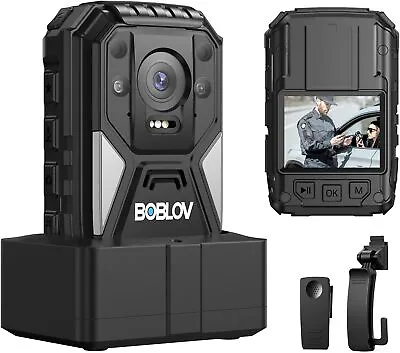 BOBLOV B4K4 Body Worn Camera 4K 128G Video Recorder GPS Police Security Camera • £131.99