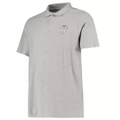 Valencia CF Tonal Crest Polo - Grey - Mens • £12.56