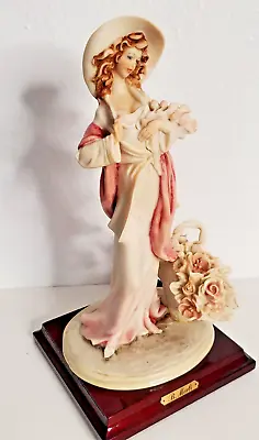 Vintage Bruno B. Merli Capodimonte Lady With Flowers Signed  10 3/8  H • £87.15