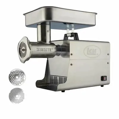 LEM Big Bite Meat Grinder #32 With 1/8  And 1/4  Grinder Plates • $920.93