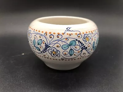 Deruta Italy Maioliche Nulli Ceramic Flower Pot Hand-painted Sugar Bowl Signed • $20