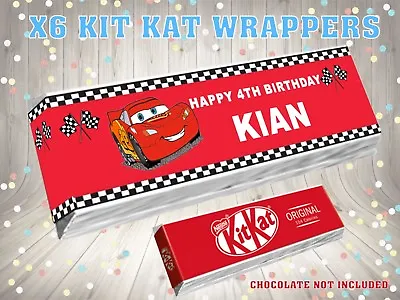 £1.20 • Buy PERSONALISED Cars Racing Kit Kat Label / Wrapper Ideal Party Bag Filler