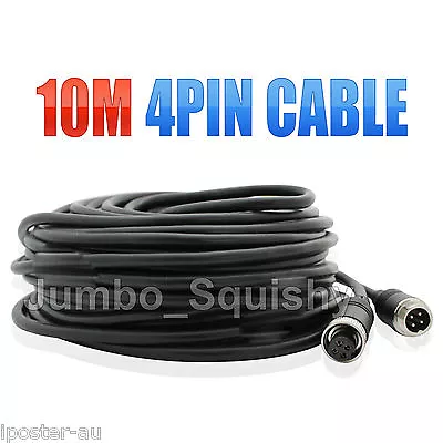 10M 4 Pin Cable Shield Extention Cable Waterproof For Truck Van Reversing Camera • $19.99