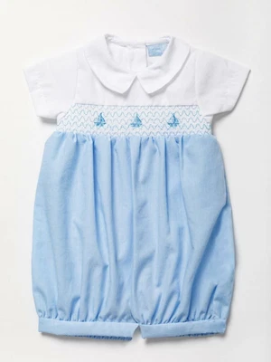 £10.99 • Buy Boys Smocked Sailboat Romper