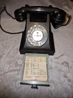 £50 • Buy GPO BAKELITE TELEPHONE 332L PL56/2a BLACK UNTESTED Retro Vintage Dial Phone.