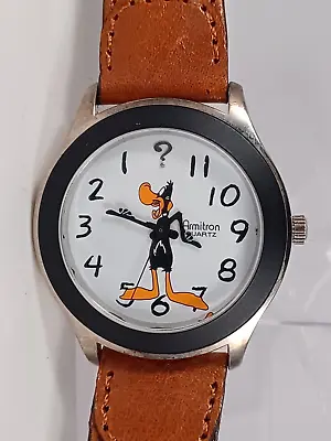 DAFFY DUCK Backward Armitron Watch Mint Tin Vtg 1994 Arms Move Looney Tunes WB • $199.99