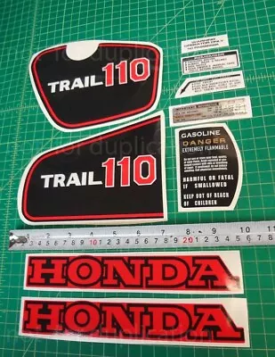 1981 81' CT110 110 Trail 9pc Vintage Graphic Decals Stickers Pegatinas Caferacer • $64.99