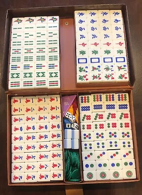 Mahjong Set 144 + 4 Large Size Tiles - Excellent Condition - Mah Jong • $69.99