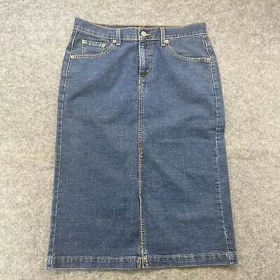Levis Denim Front Split Skirt Size 10 Mis EUC • $29