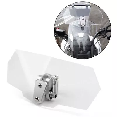 Universal Motorcycle Wind Screen Deflector Motorbike Windshield Windscreen BK • £22.78