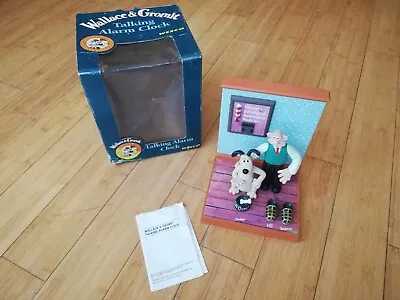 Wallace & Gromit Talking Alarm Clock 'Time For Walkies' Wesco 1989 - FAULTY • £15