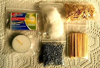 Fire Starter Kit Emergency Survival  Magnesium Hunting Camping Fatwood Back Pack • $8.99